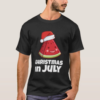 Natal Engraçado Em Julho Camisa De Verão Melancia