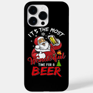 Natal engraçado Papai Noel bebendo cerveja Maravil