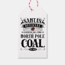 Natal - Etiqueta de Carvão do Polo Norte dos Papai