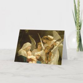 NATAL FELIZ MADONA E MENINO COM ANJOS Cartão
