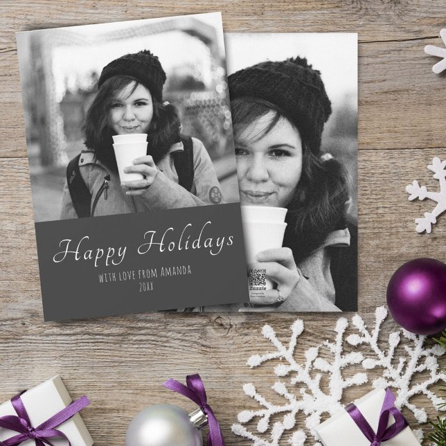 Natal Feriado Personalizado Cartão com fotos Dois  (Criador carregado)