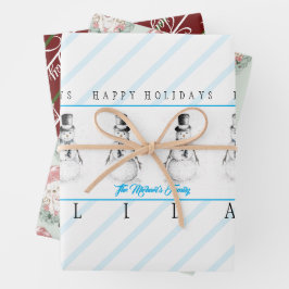 Natal Feriado Snowman Papais noeis Joy Gift