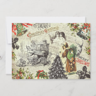Natal Festivo Vitoriano Vintage Papai Noel