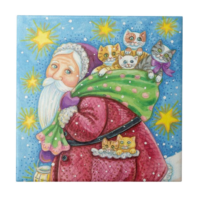 Natal fofo, Papai Noel com Gatinhos e Gatos! (Frente)