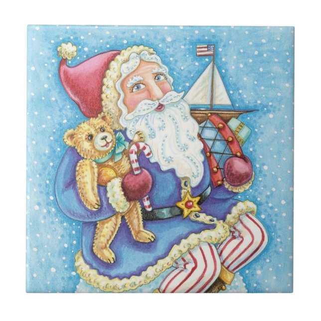 Natal Fofo, Papai Noel na Bola de Neve com Brinque (Frente)