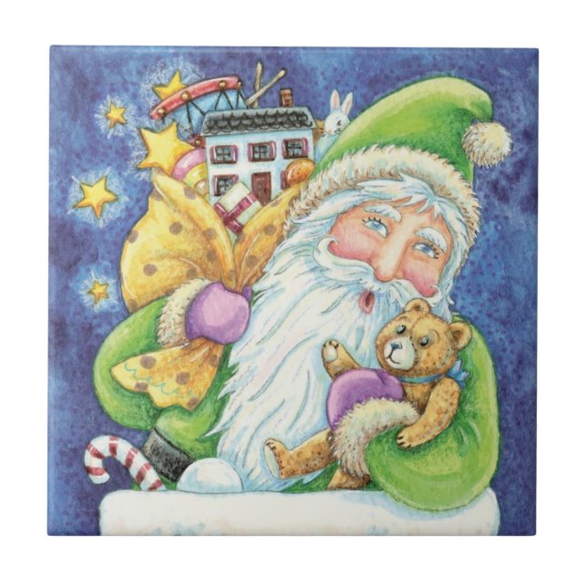 Natal fofo, Papai Noel na Chaminé com Brinquedos (Frente)