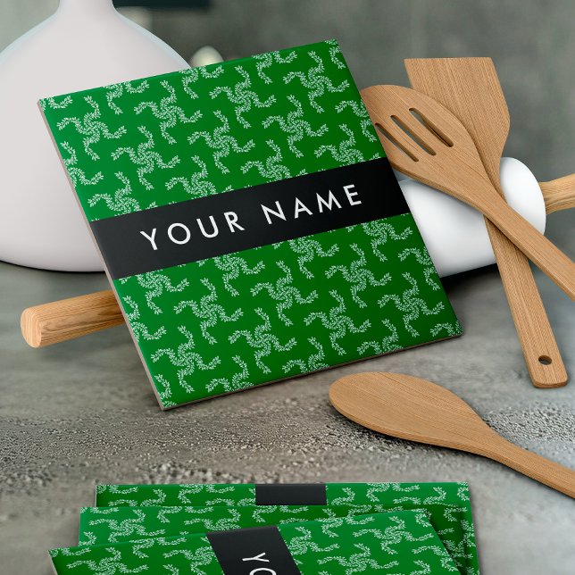 Natal Garland, Verde, Seu nome, Personalize (Criador carregado)