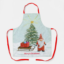 Natal Gnomo Apron Medium