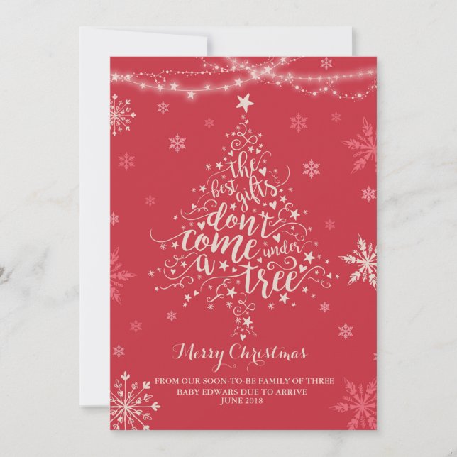 Natal Gravidez Anúncio de Natal (Frente)