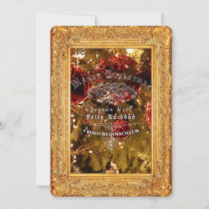 Natal Luxuoso Dourado - Cartão de Convite
