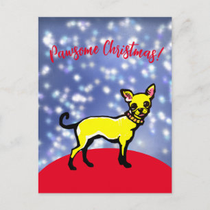 Natal maravilhoso com chihuahuas! Cartão postal