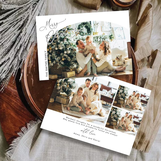 Natal minimalista com Cartão com fotos (Criador carregado)