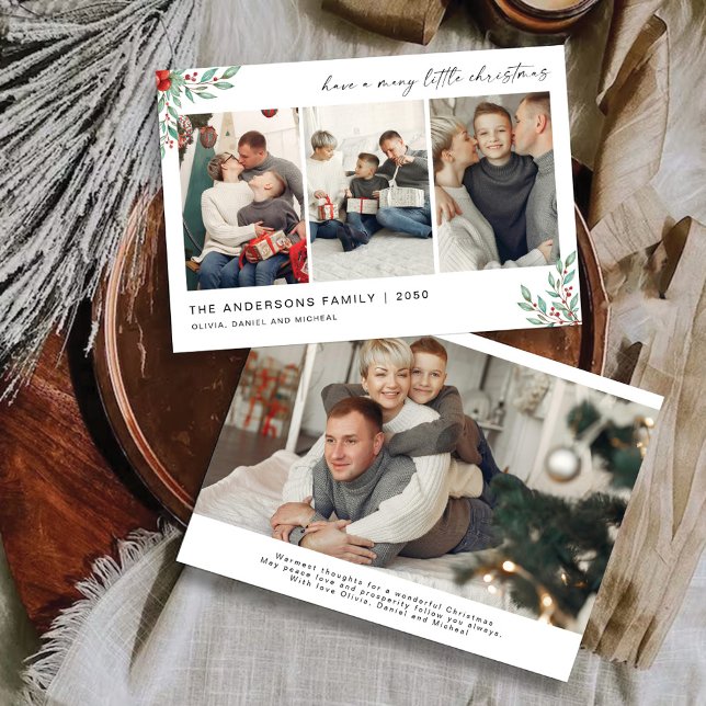 Natal minimalista com Cartão com fotos (Criador carregado)