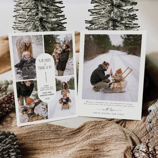 Natal minimalista com Cartão com fotos (Criador carregado)