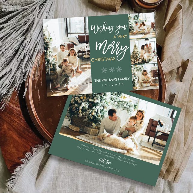 Natal minimalista com Cartão com fotos (Criador carregado)