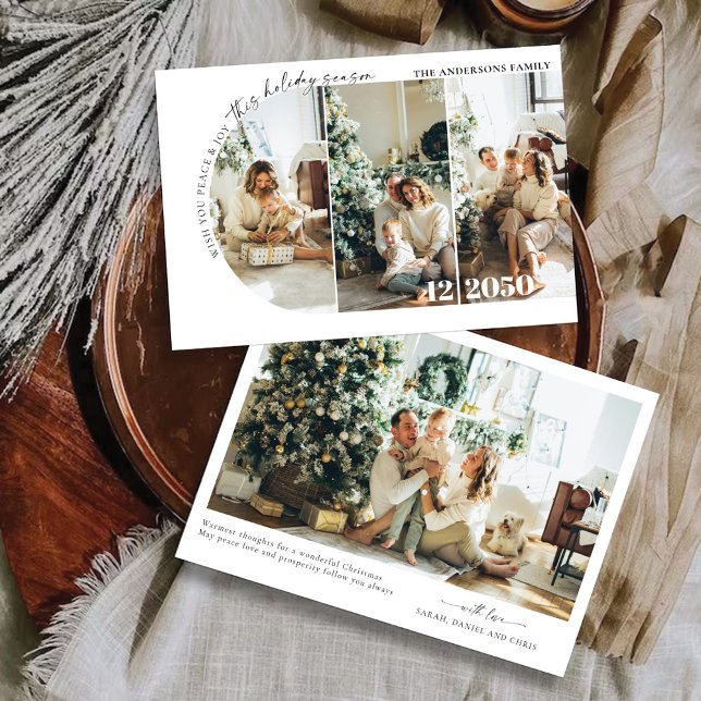 Natal minimalista com Cartão com fotos (Criador carregado)