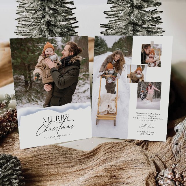 Natal minimalista com Cartão com fotos (Criador carregado)