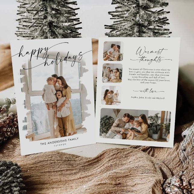 Natal minimalista com Cartão com fotos (Criador carregado)