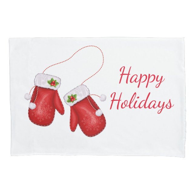 Natal Mittens Pillowcase (Frente)