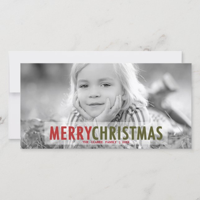 NATAL MODERNO | CARTÃO COM FOTOS DE FERIADO MODERN (Frente)