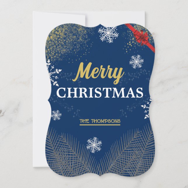 Natal moderno em floco de neve (Frente)