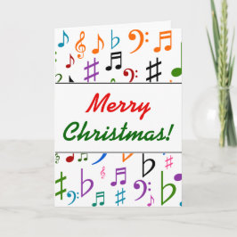 Natal; muitas notas e símbolos coloridos