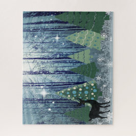Natal na Floresta Design Quebra-cabeça