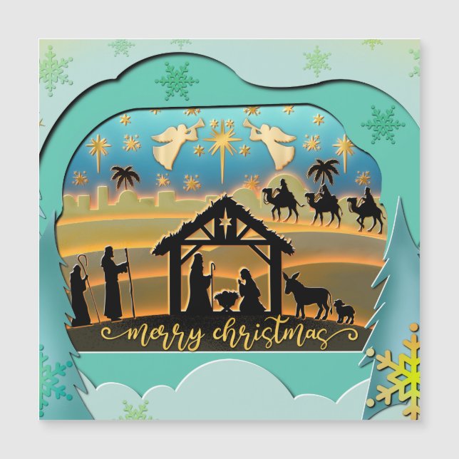 Natal Natividade Bebê Jesus na cena de Manger (Frente)