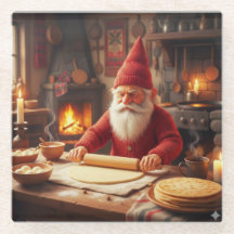 Natal Nisse Norueguês Fazendo Lefse, Porta-copos