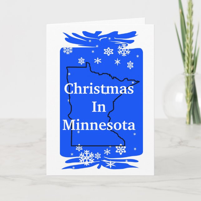 Natal no Cartão de Natal de Minnesota Personalize! (Frente)