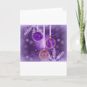 Natal no cartão postal roxo real