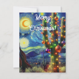 Natal no Deserto Sudoeste Saguaro Cactus