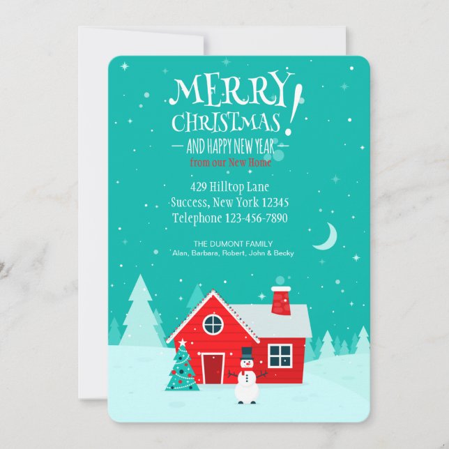 Natal no nosso novo Cartão de Férias Doméstico (Frente)