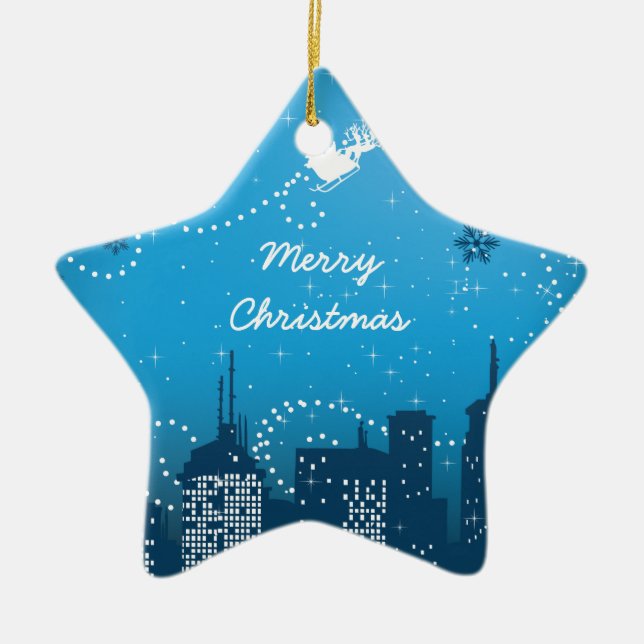 Natal no ornamento personalizado da cidade (Frente)