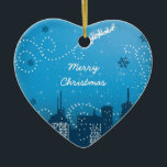 Natal no ornamento personalizado da cidade<br><div class="desc">Natal no ornamento da cidade.</div>