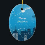 Natal no ornamento personalizado da cidade<br><div class="desc">Natal no ornamento da cidade.</div>