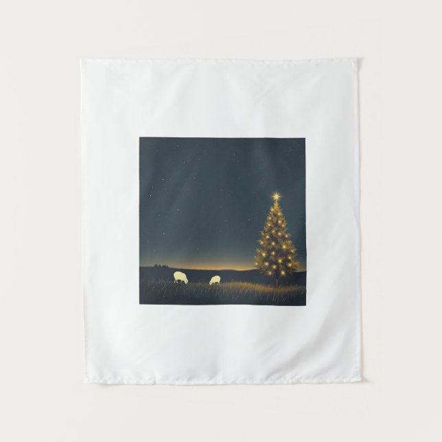 Natal noite de inverno Tapeçaria (Frente)