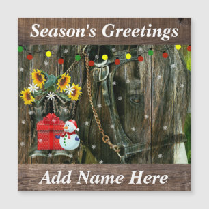 Natal Ocidental Frosty, Snowman and Horse