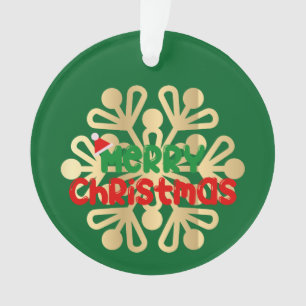 Natal, ornamentos com floco de neve 02
