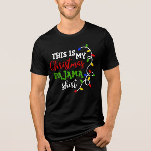 Natal Pajama Camisa Festas de Luzes Festivas