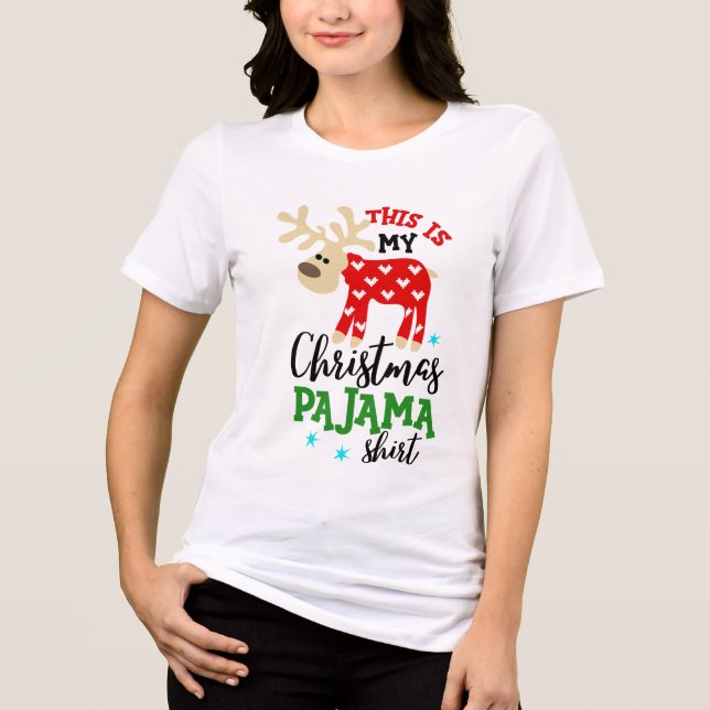 Natal Pajama Camisa Festiva (Frente)