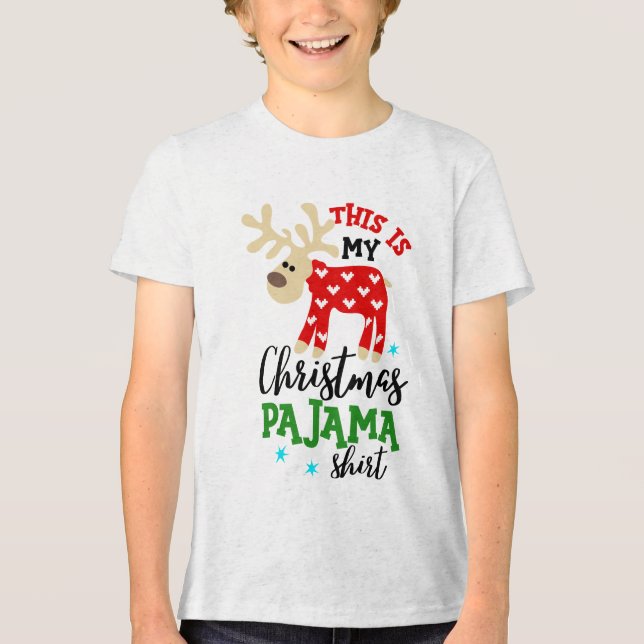 Natal Pajama Camisa Festiva (Frente)