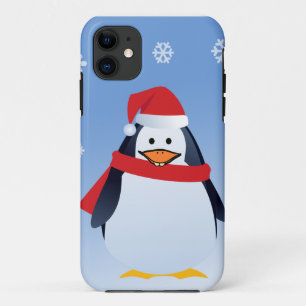 Natal Papai Noel do pinguim das capas de iphone