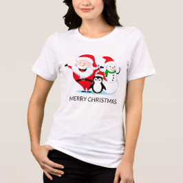 Natal Papai Noel Snowman e Pinguim