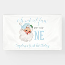 Natal Papais noeis Azuis Primeiro Aniversário