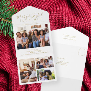 Natal para colagem de fotos minimalista com script