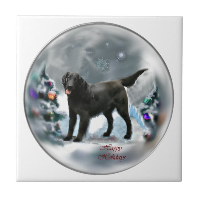 Natal para o Retriever Revestido Plano (Frente)