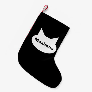 Natal Pequena Gato moderno meia personalizada do animal de