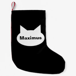 Natal Pequena Gato moderno meia personalizada do animal de