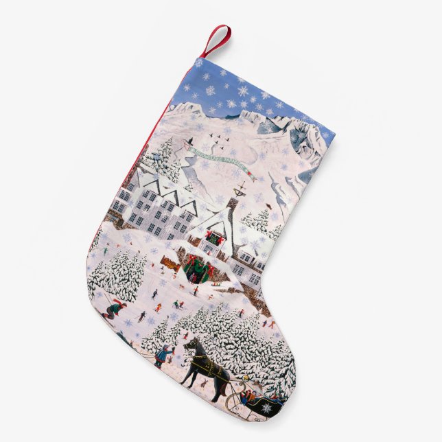 Natal Pequena Linha de madeira meia (Frente (Pendurada))